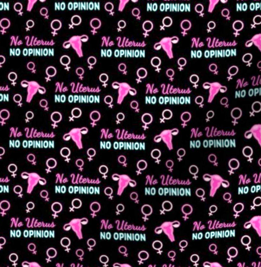 No Uterus, No Opinion Scrunchie - Black