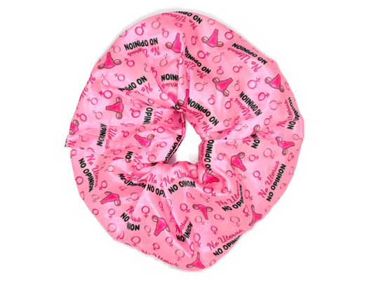 No Uterus, No Opinion Scrunchie - Pink